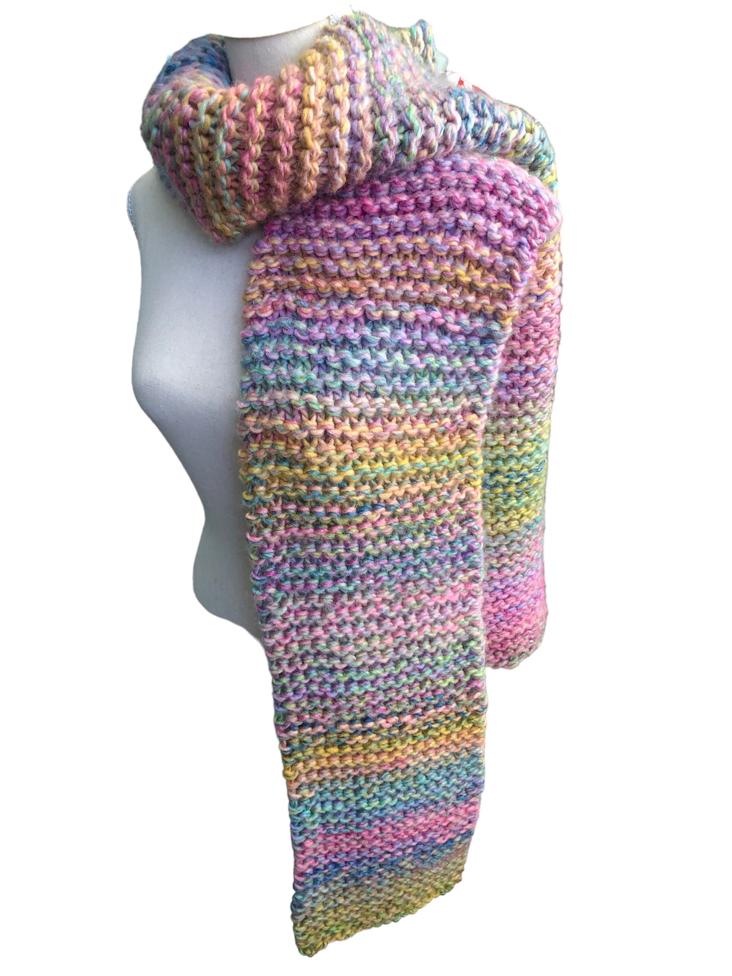 Luxurious Chunky Hand-Knit Scarf – High-Quality Wool & Acrylic Blend, 220 cm Long | Premium Winter Accessory