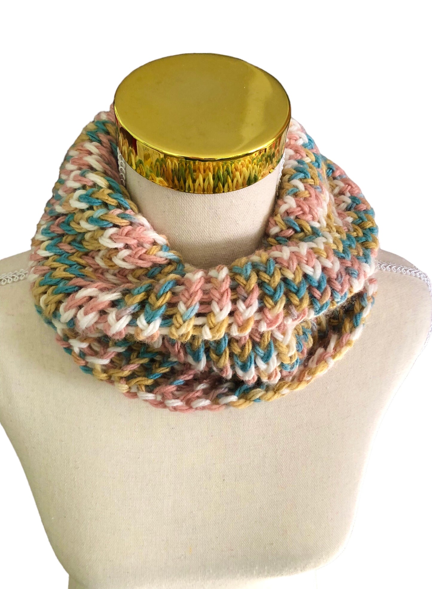 High Quality Hand Knit Acrylic Cowl, Soft Warm And Luxurious Winter Accessory