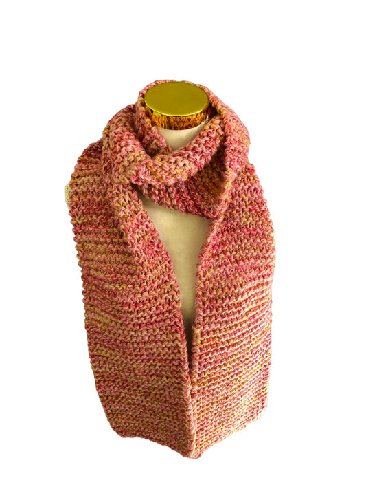 Luxurious Long Hand Knit Merino Wool And Acrylic Scarf, High Quality, Warm Scarf