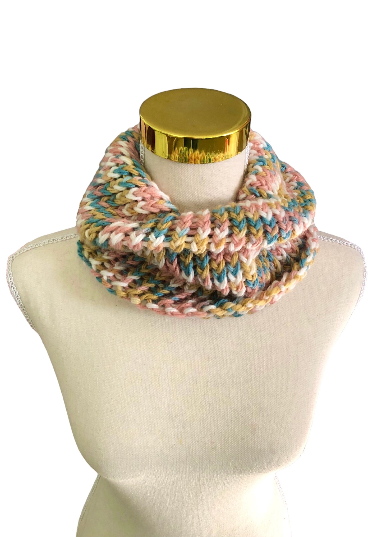 High Quality Hand Knit Acrylic Cowl, Soft Warm And Luxurious Winter Accessory