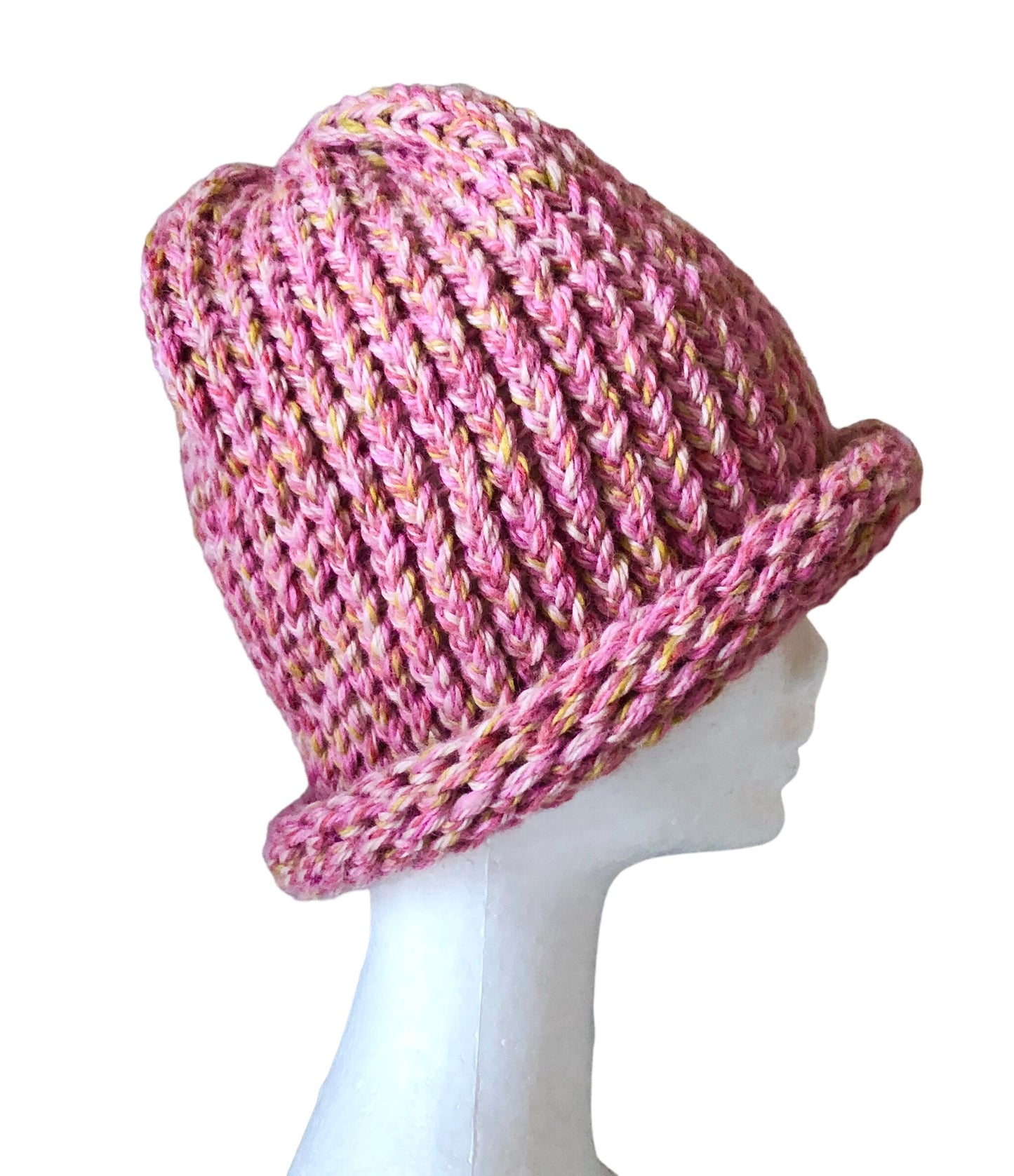 Luxury Handmade Merino Wool And Acrylic Multicoloured Beanie, Winter Hat