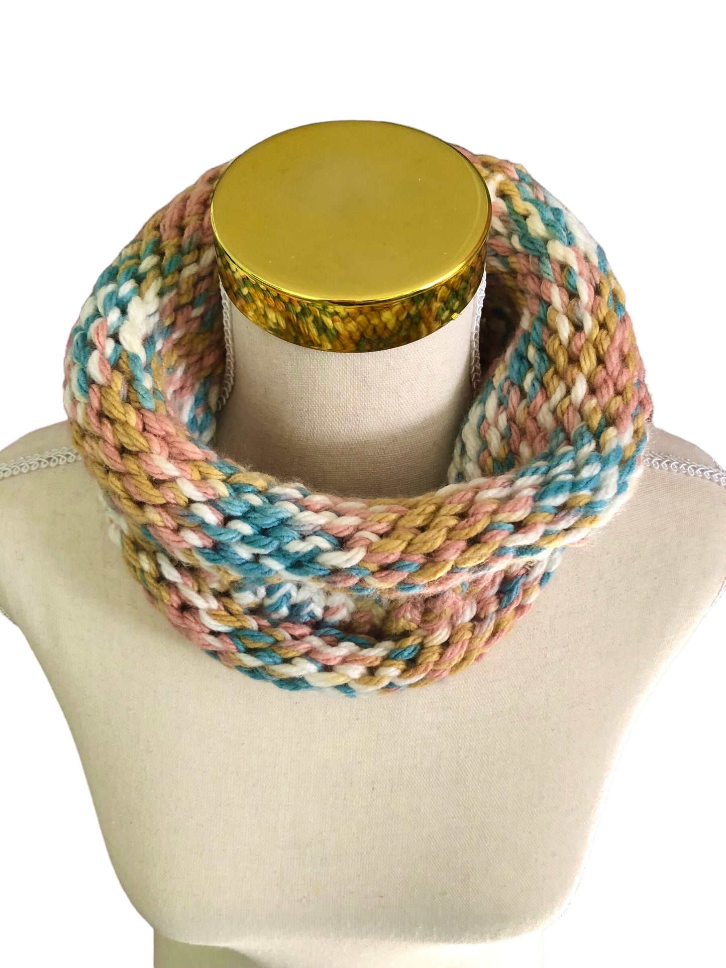 High Quality Hand Knit Acrylic Cowl, Soft Warm And Luxurious Winter Accessory