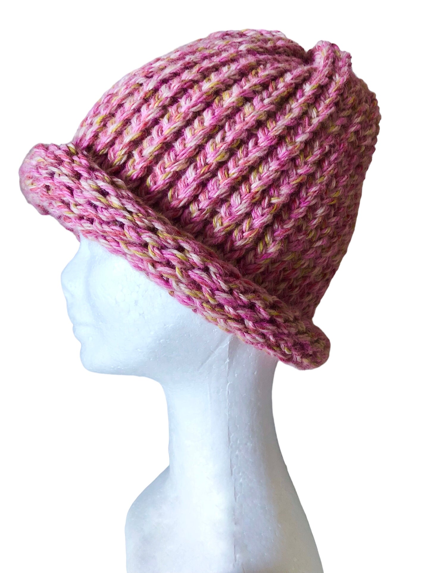 Luxury Handmade Merino Wool And Acrylic Multicoloured Beanie, Winter Hat