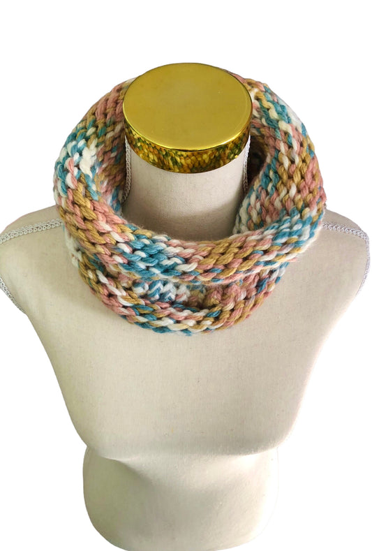 High Quality Hand Knit Acrylic Cowl, Soft Warm And Luxurious Winter Accessory