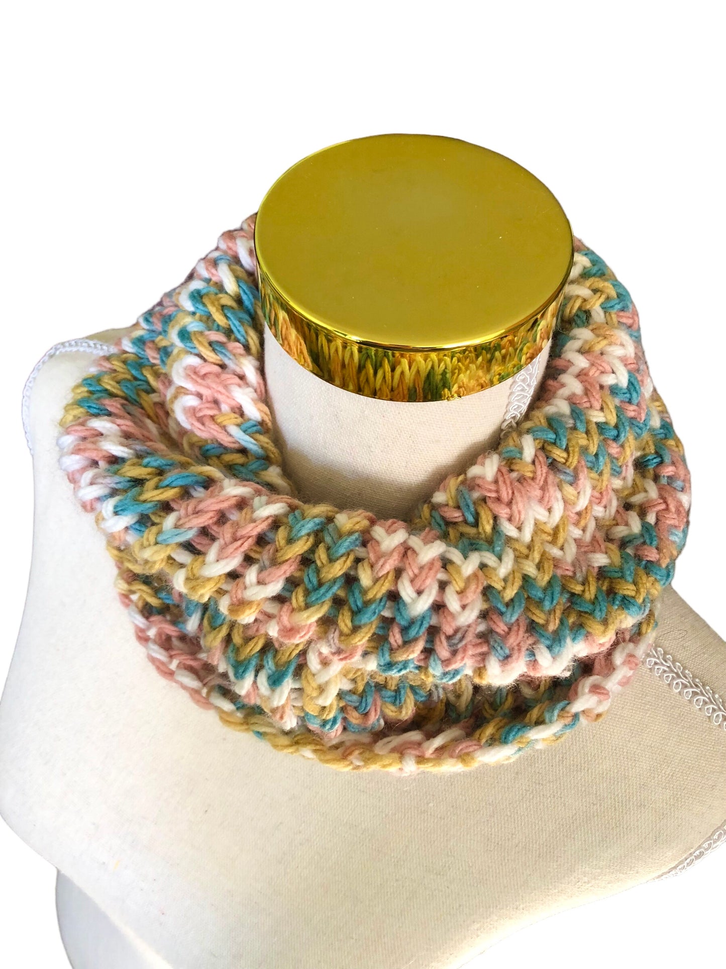 High Quality Hand Knit Acrylic Cowl, Soft Warm And Luxurious Winter Accessory