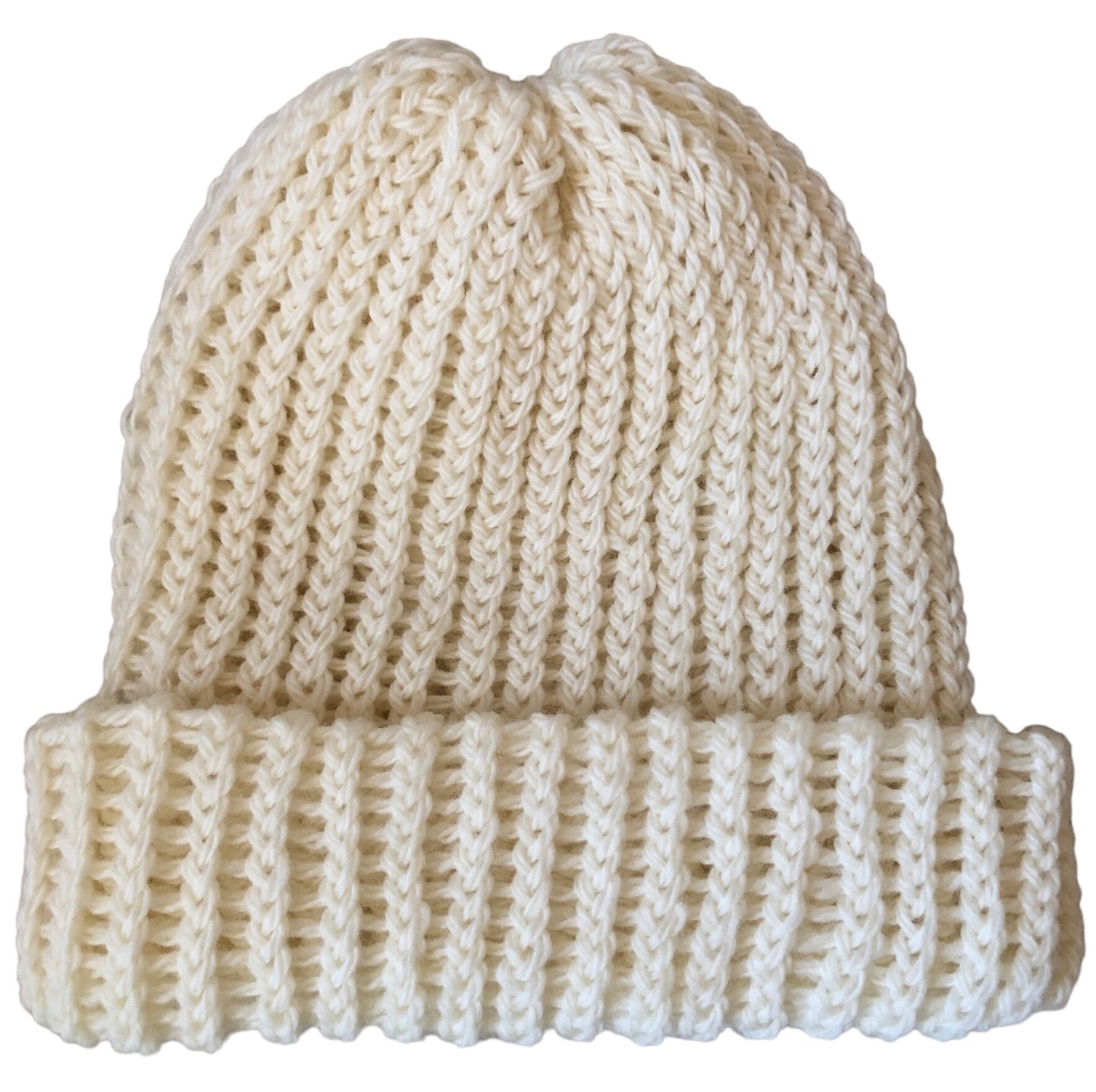 Luxury Hand-Knit White Wool Beanie - Premium Quality, Cosy & Stylish Winter Hat