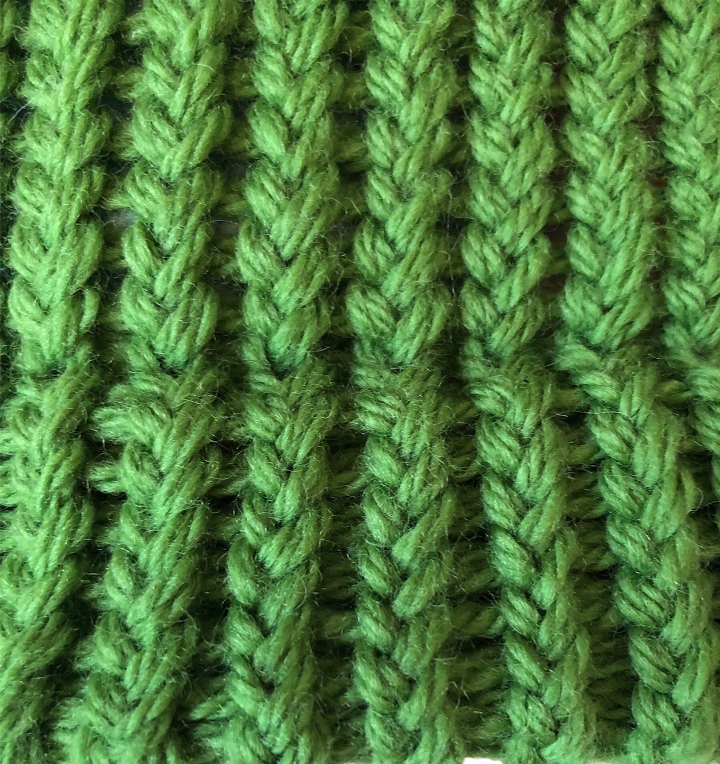 Handmade Luxury Green Knitted Beanie - 100% High-Quality Wool, Adult Size