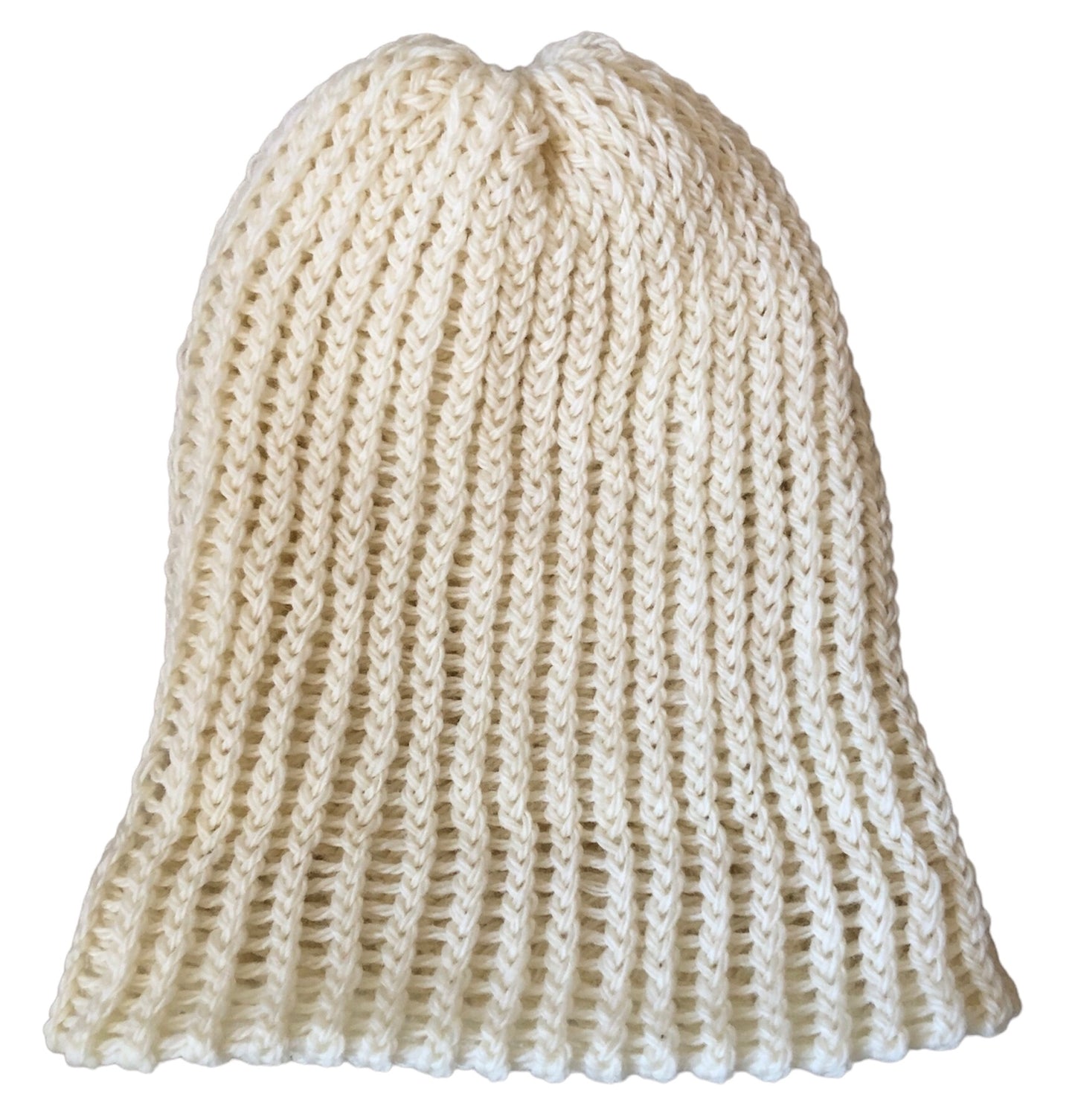 Luxury Hand-Knit White Wool Beanie - Premium Quality, Cosy & Stylish Winter Hat